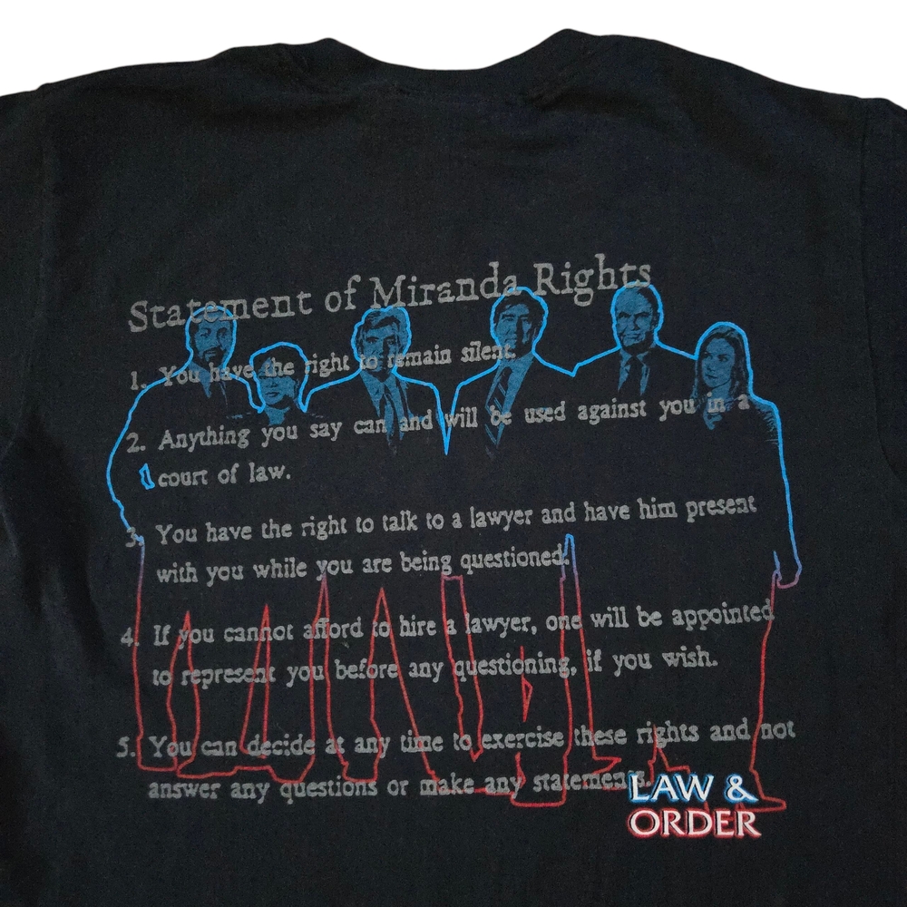 Y2K Black Law and Order T-shirt